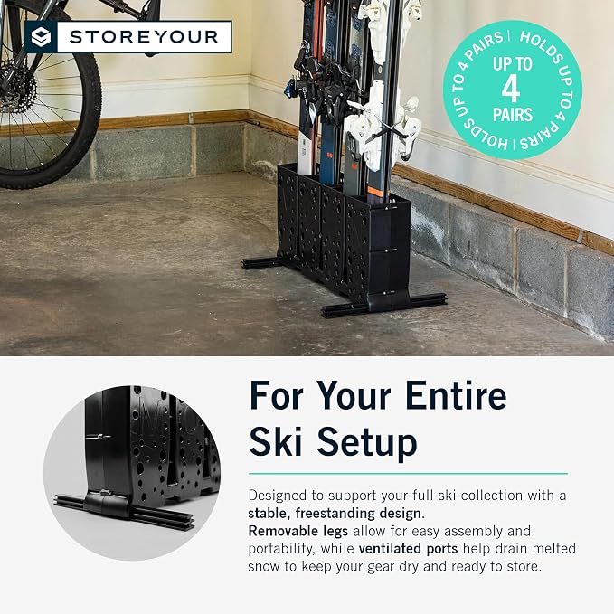 StoreYourBoard Telluride Ski Storage Rack – Freestanding Ski Rack - Image 5