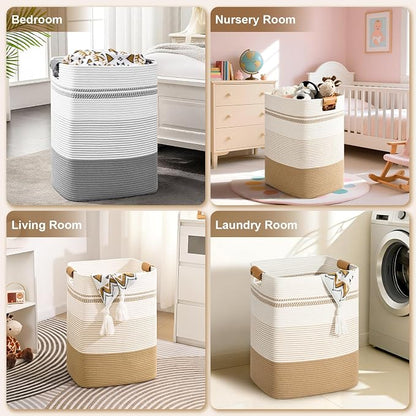 Laundry Hamper, 75L Tall Laundry Basket - Image 7