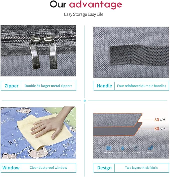 Onlyeasy Foldable Underbed Bags 2 Pack - Image 5