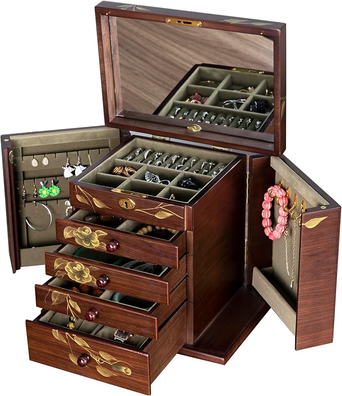 Wooden jewelry case Jewelry Box - Image 9