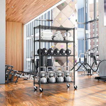 Wire Shelving Unit with Wheel, 53 inch Wide shelving - Image 7