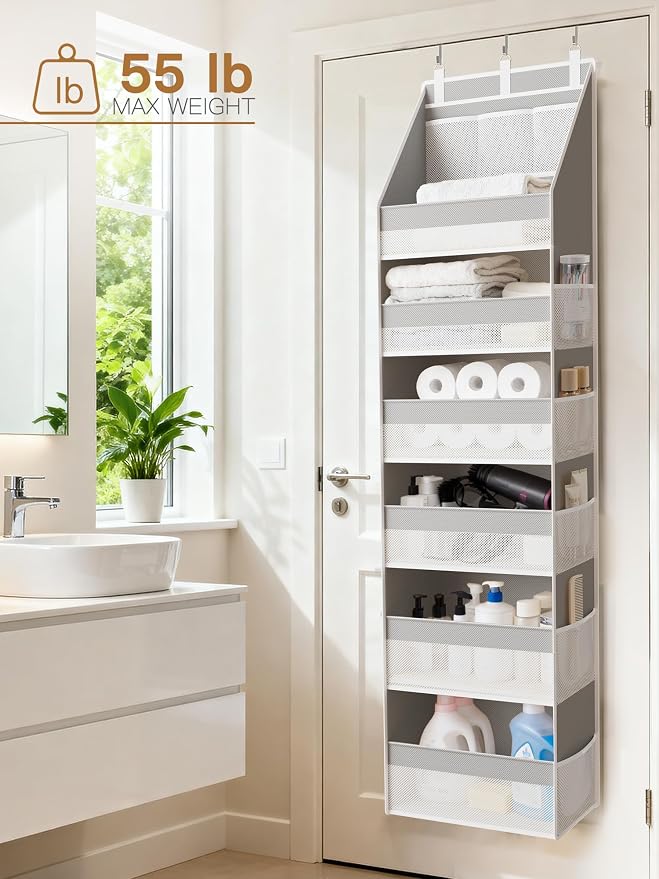 Criusia Over The Door Organizer, Heavy-Duty 6-Shelf Hanging Storage - Image 9