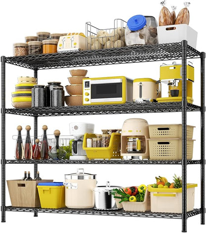 Storage Shelves, 4-Tier Adjustable Metal Industrial Utility Shelf Rack - Image 3