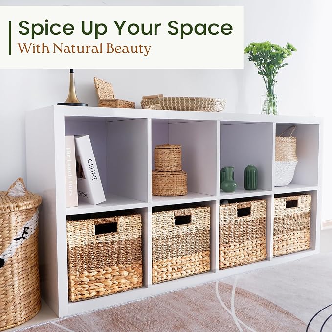 13x13x13 Storage Cube Bins Wicker Storage Basket - Image 2