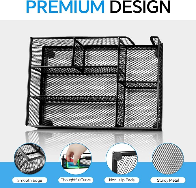 Desk Drawer Organizer, Office Drawer Divider Organizer Tray - Image 4