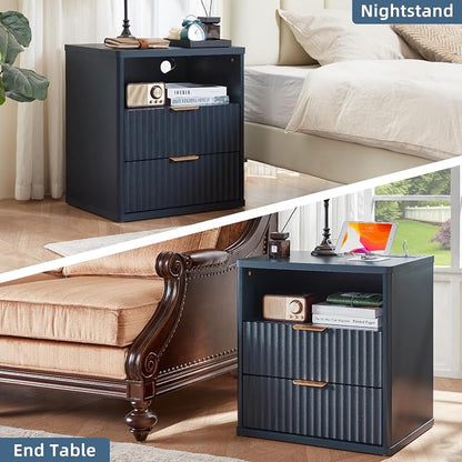 LEYAOYAO Fluted Nightstand - Image 9