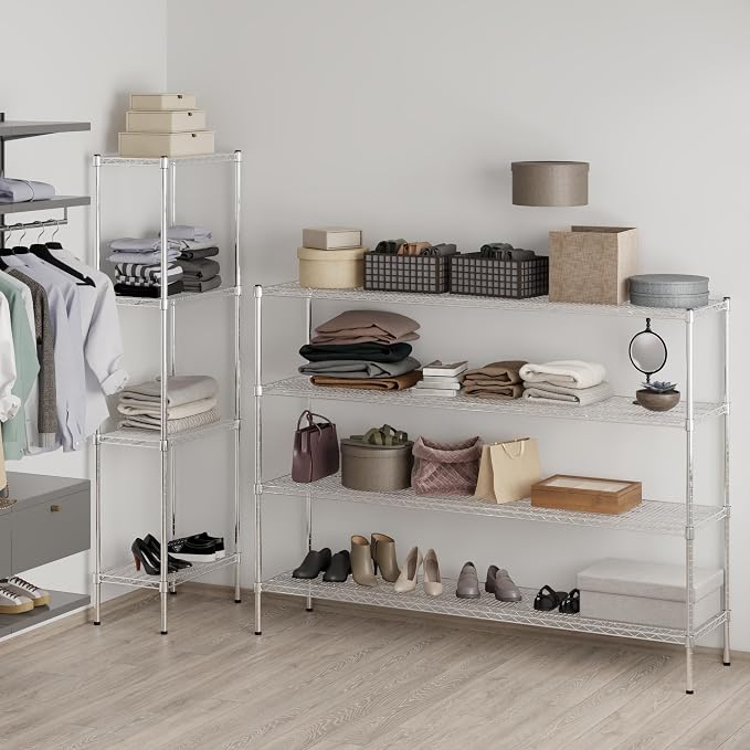 18" Deep x 72" Wide x 54" Height Wire Shelving Kit | 4-Tier | NSF Commercial - Image 7
