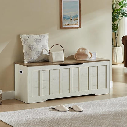 VANKILEY 51.2" Storage Chest Extra Large, Wooden Storage Bench, - Image 4