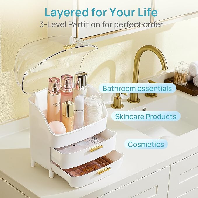Vtopmart 3-Tier Skincare Makeup Organizer - Image 4