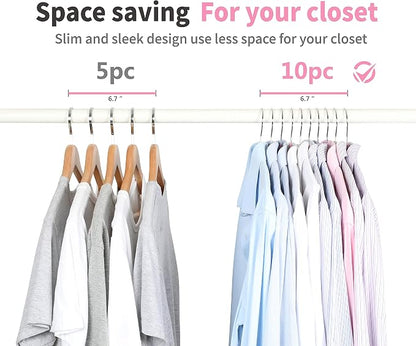 TOPIA HANGER Non Slip Hanger 20 Pack, Metal Clothes Hangers Space Saving - Image 6