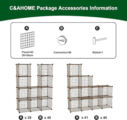C&AHOME Wire Cube Storage, 12 - Image 7