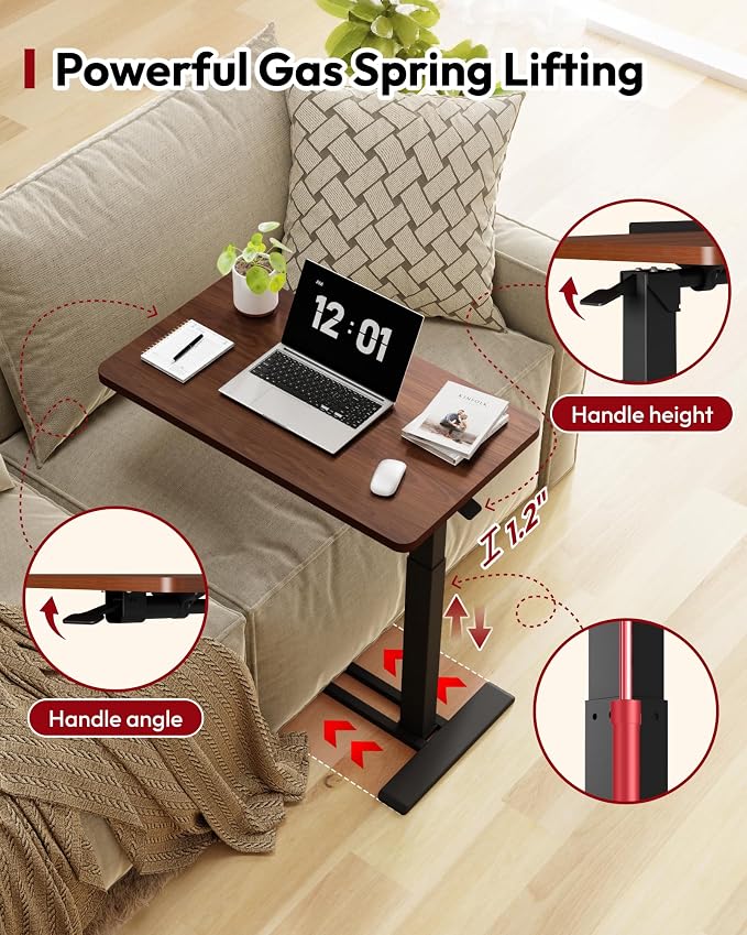 SANODESK Medical Adjustable Overbed Bedside Table - Image 4