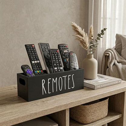 Remote Control Holder, Farmhouse Remote Storage Caddy, Bedside TV Controller Box - Image 5