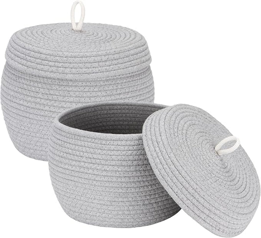 Sea Team Round Cotton Rope Storage Basket by SeaTeam