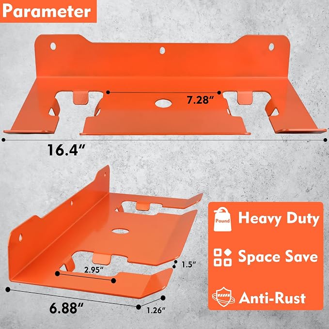 MUTUACTOR Weed Eater Hanger, Large Opening Heavy Duty Weedeater Rack Wall Mount - Image 2