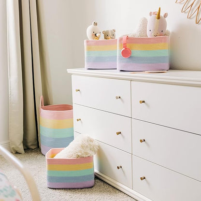 OrganiHaus Rainbow Woven Storage Baskets - Image 8
