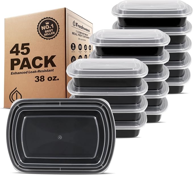 Freshware Meal Prep Containers 1 Compartment by Unknown