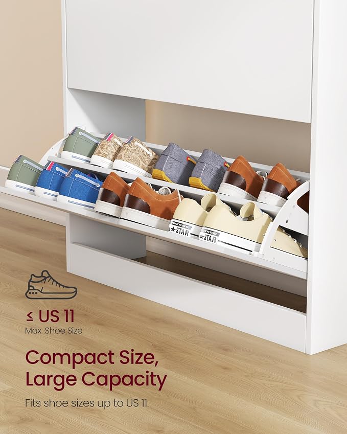 VASAGLE Custos Collection Shoe Organizer, Adjustable Dividers, Shoe Cabinet - Image 5