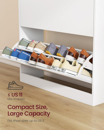 VASAGLE Custos Collection Shoe Organizer, Adjustable Dividers, Shoe Cabinet - Image 5