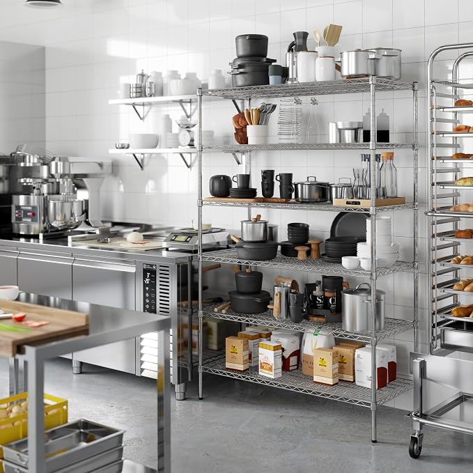 21" Deep x 48" Wide x 74" Height Wire Shelving Kit | 6-Tier | NSF Commercial - Image 5