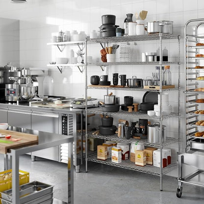 21" Deep x 48" Wide x 74" Height Wire Shelving Kit | 6-Tier | NSF Commercial - Image 5