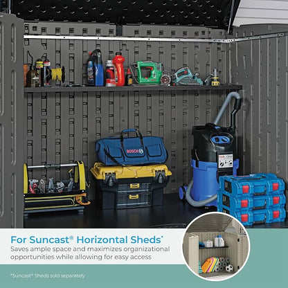 Suncast Horizontal or XL Vertical Shed Shelf Kit, Space Saving Shelving - Image 3