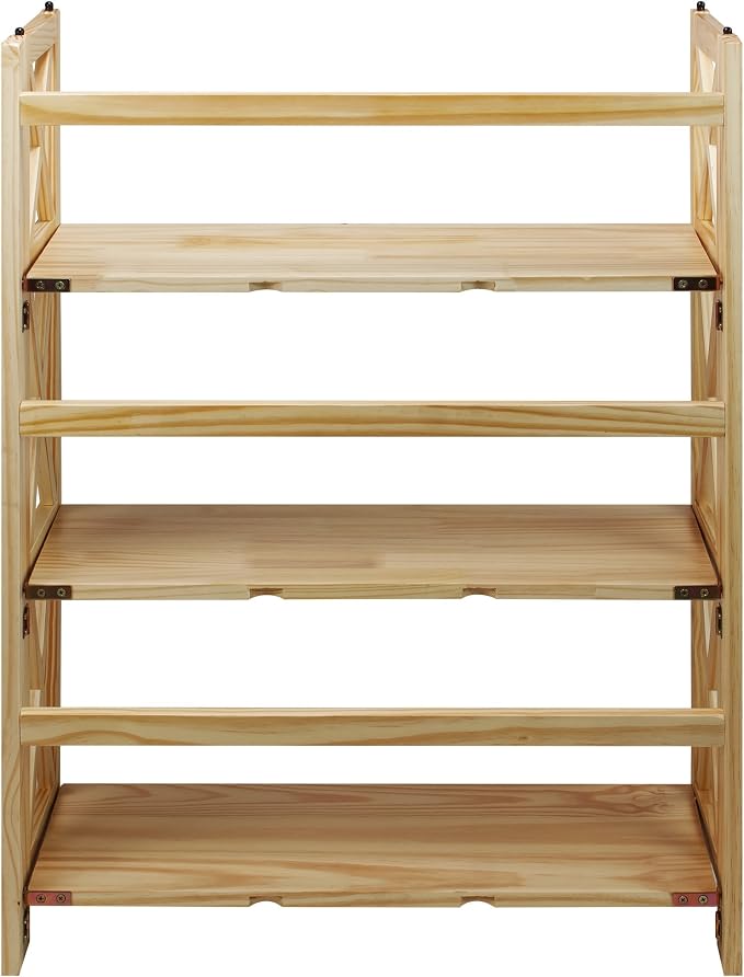 Casual Home Montego 3-Shelf Folding Bookcase, 27.5" Wide - Image 6
