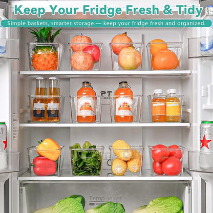 12 Pack Clear Plastic Storage Bins, Acrylic Pantry Organizer and Storage Bins - Image 3