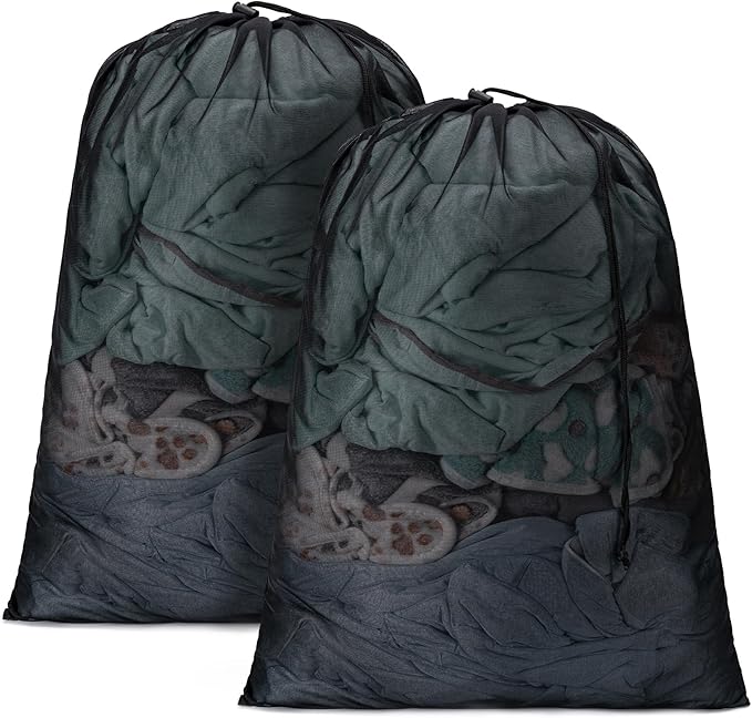 Aegero 2 Pack Mesh Laundry Bags, Machine Washable Dirty Clothes Organizer by Unknown