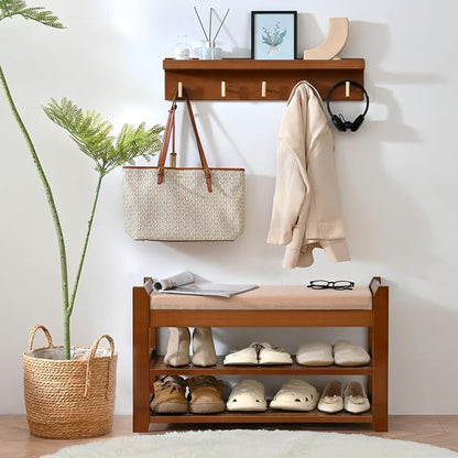 PETKABOO Shoe Rack for Front Door Entrance, 28” Entryway Bench - Image 7