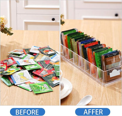 Cinnvoice 1 Pcs Tea Bag Storage Acrylic Clear Tea Drawer Organizer - Image 3