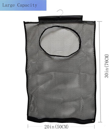 Hanging Mesh Laundry Hamper Large Dirty Clothes Bag, Can Be Used Behind The - Image 2
