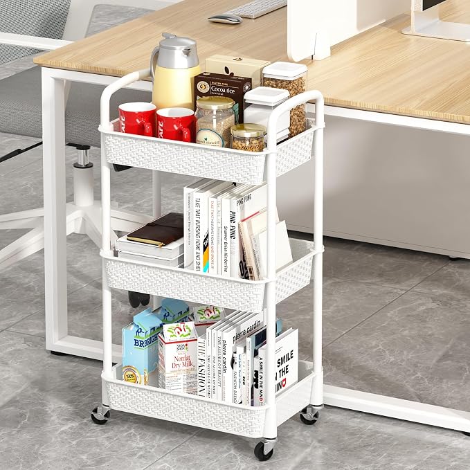 MOYIPIN 3-Tier Plastic Rolling Utility Cart - Image 4