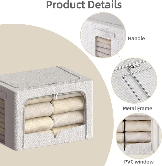 FHSQX 3 Pack Clothes Storage Bins - Image 6