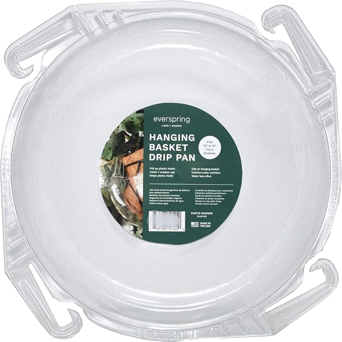 Curtis Wagner Plastics Wire Coco Hanging Basket Drip Pan 14" x 3.75" | 5-Pk - Image 4