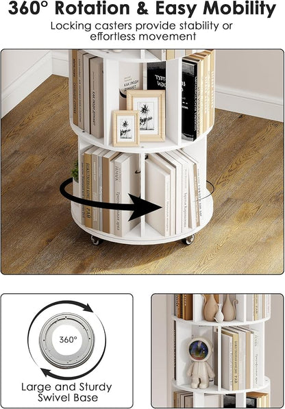 5 Tier 360° Rotating Bookshelf - Image 3