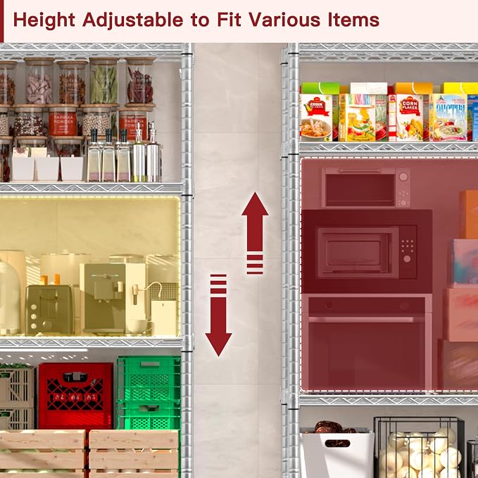 PrimeZone 5 Tier 48" Wx24''Dx81''H Wire Shelving - Image 4