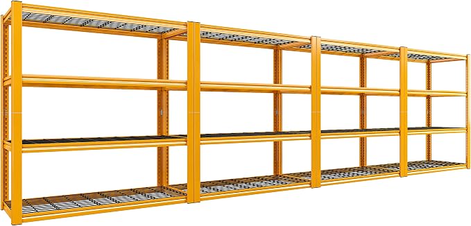 REIBII 40" W Yellow Garage Shelving by REIBII