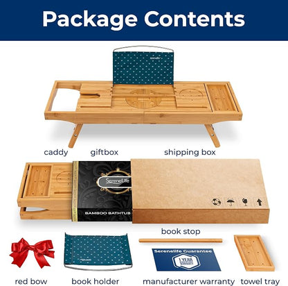 SereneLife 2 in 1 Bed and Bath Tray - Image 7