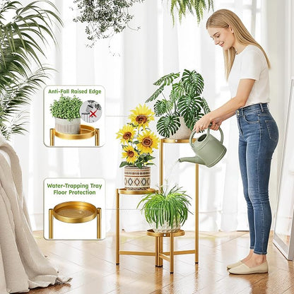 3 Tiered Plant Stand Indoor for Multiple Large Planter, Tall Heavy Duty - Image 5