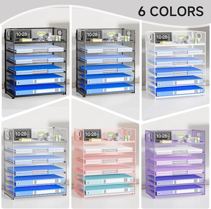 6-Tier Paper Organizer for Desk - Image 7