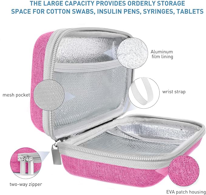 Insulin Cooler Travel Case, EVA Insulation Travel Medicine Kit - Image 4