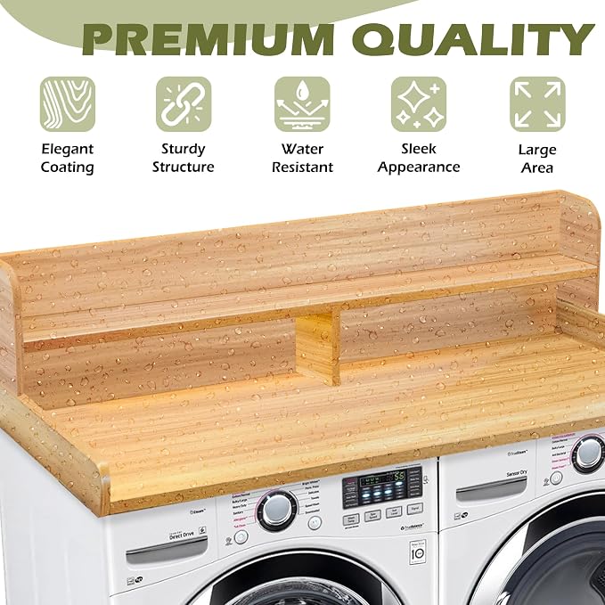 Royxen Laundry Countertop with Storage Universal Fit, Washer and Dryer - Image 5
