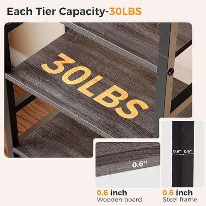 DUMOS 5-Tier Bookshelf, Modern Tall Bookcase Book Shelf | Open Storage Display - Image 6