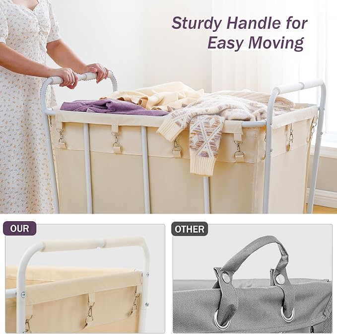 Hoctieon Large Laundry Cart - Image 5