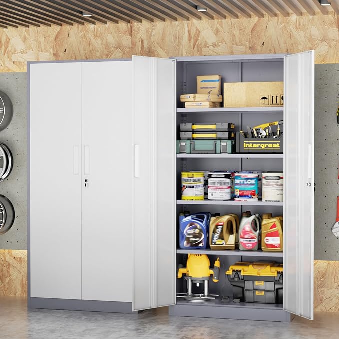 INTERGREAT Metal Storage Cabinet, Tall Metal Cabinet - Image 2