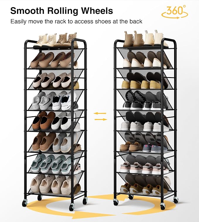 STO STO 8-Tier Narrow Shoe Rack - Image 4