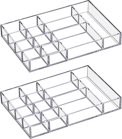 Amazing Abby - Jewel - 2-Pack Acrylic Jewelry Organizer, Plastic Jewelry Tray - Image 5