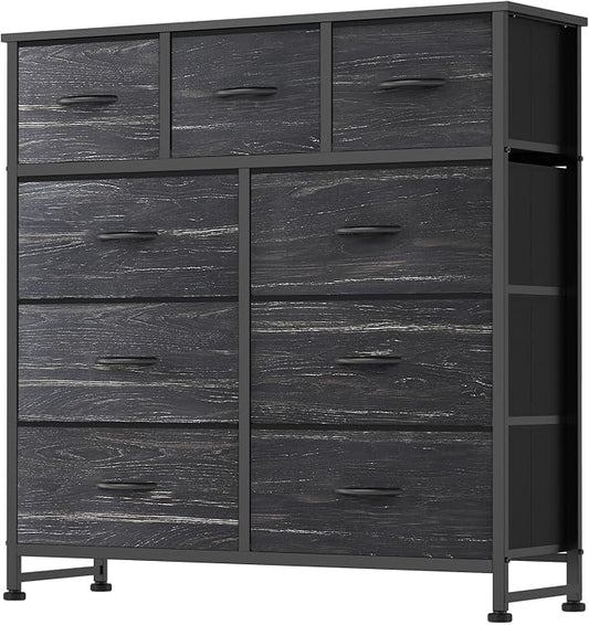 DUMOS 9 Drawer Dresser for Bedroom, Storage Organizer Chest of Drawers | Fabric by DumosLifestyle