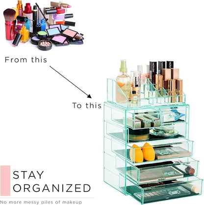 Sorbus Clear Cosmetic Makeup Organizer - Image 7